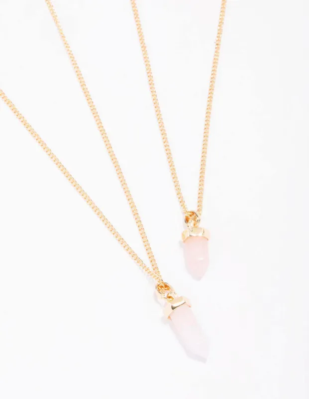 Gold Semi-Precious Shard Necklace Pack sold by lovisa
