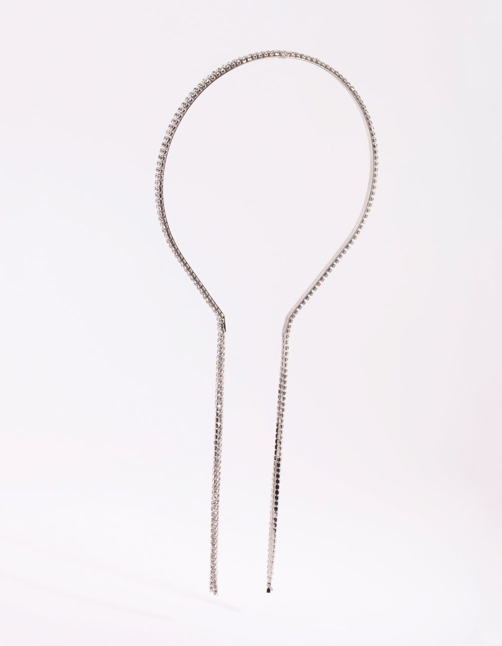 Silver Thin Diamante Dangle Alice Band sold by lovisa