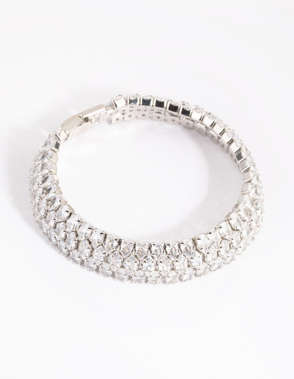 Rhodium Cubic Zirconia Tennis Bracelet sold by lovisa