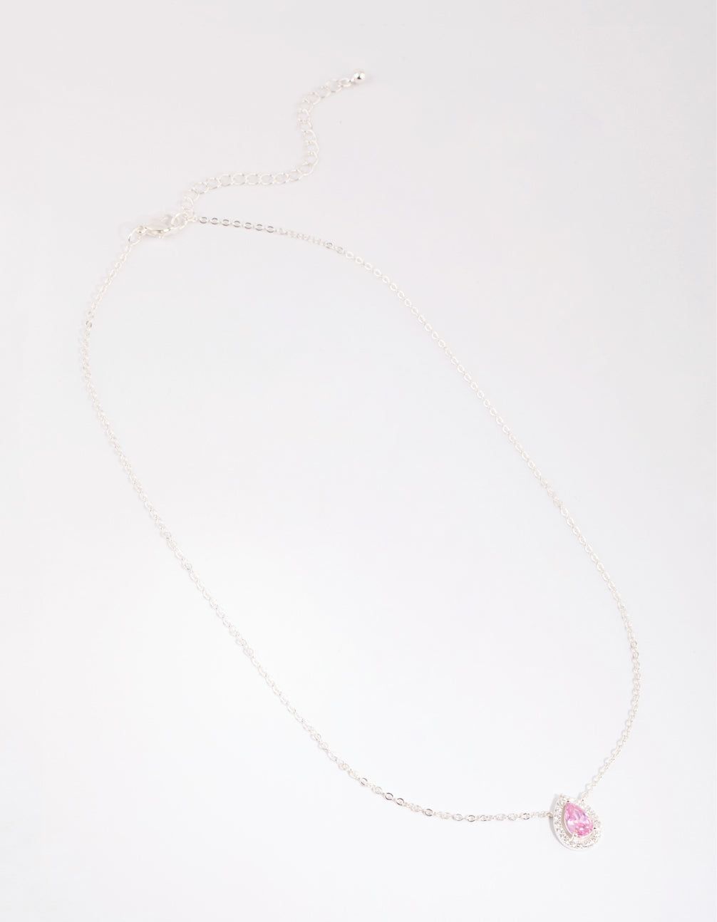 Silver Teardrop Cubic Zirconia Necklace sold by lovisa product image thumbnail 2