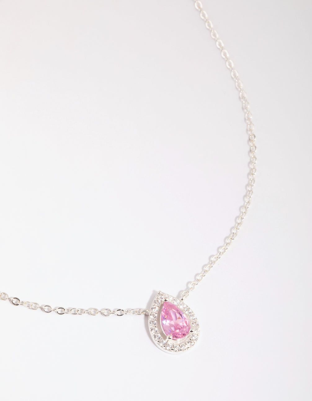 Silver Teardrop Cubic Zirconia Necklace sold by lovisa