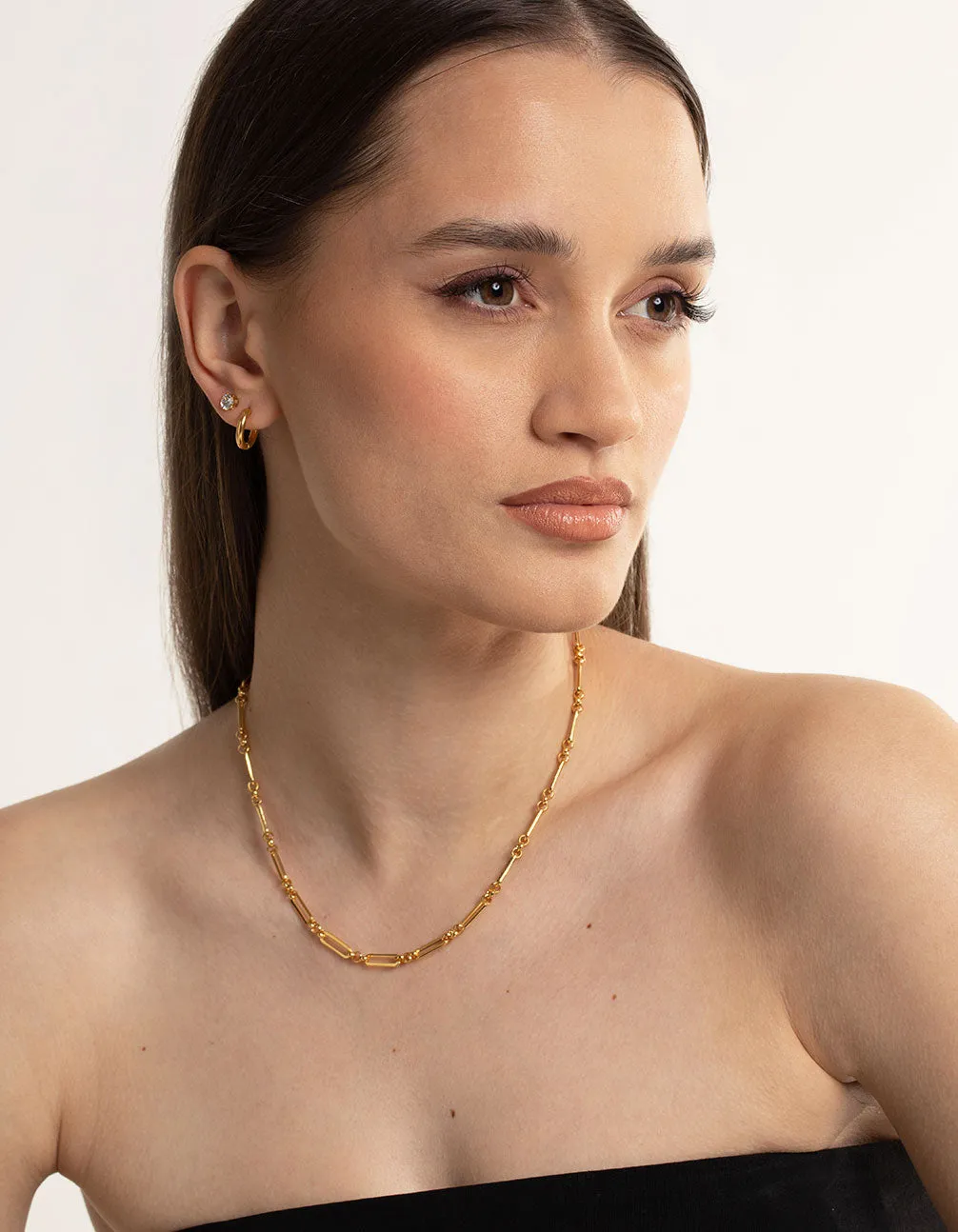 Waterproof Gold Plated Stainless Steel Cubic Zirconia Stud & Huggie Earring Pack sold by lovisa product image thumbnail 3