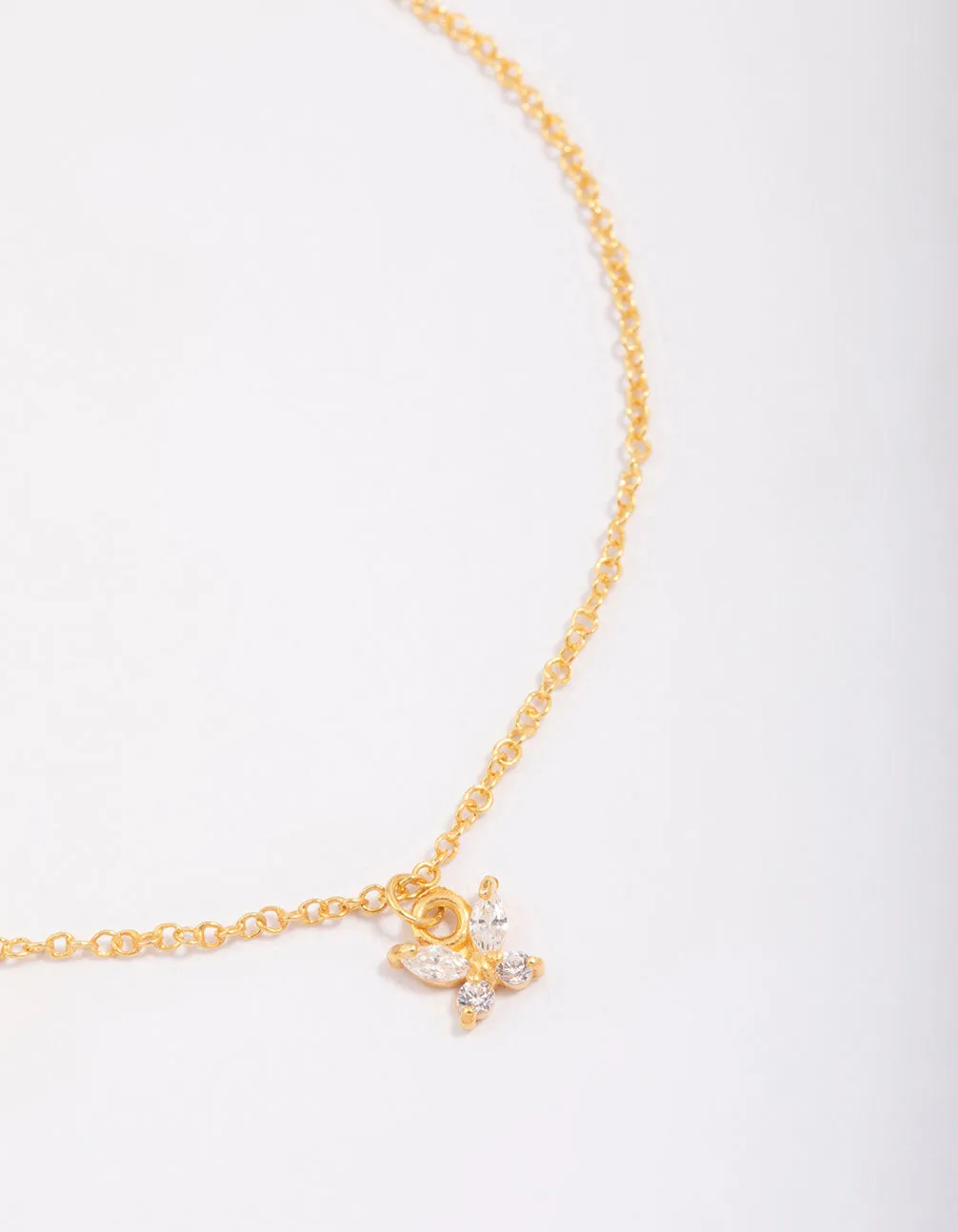 Gold Plated Sterling Silver Butterfly Charm Anklet & Bracelet sold by lovisa product image thumbnail 2