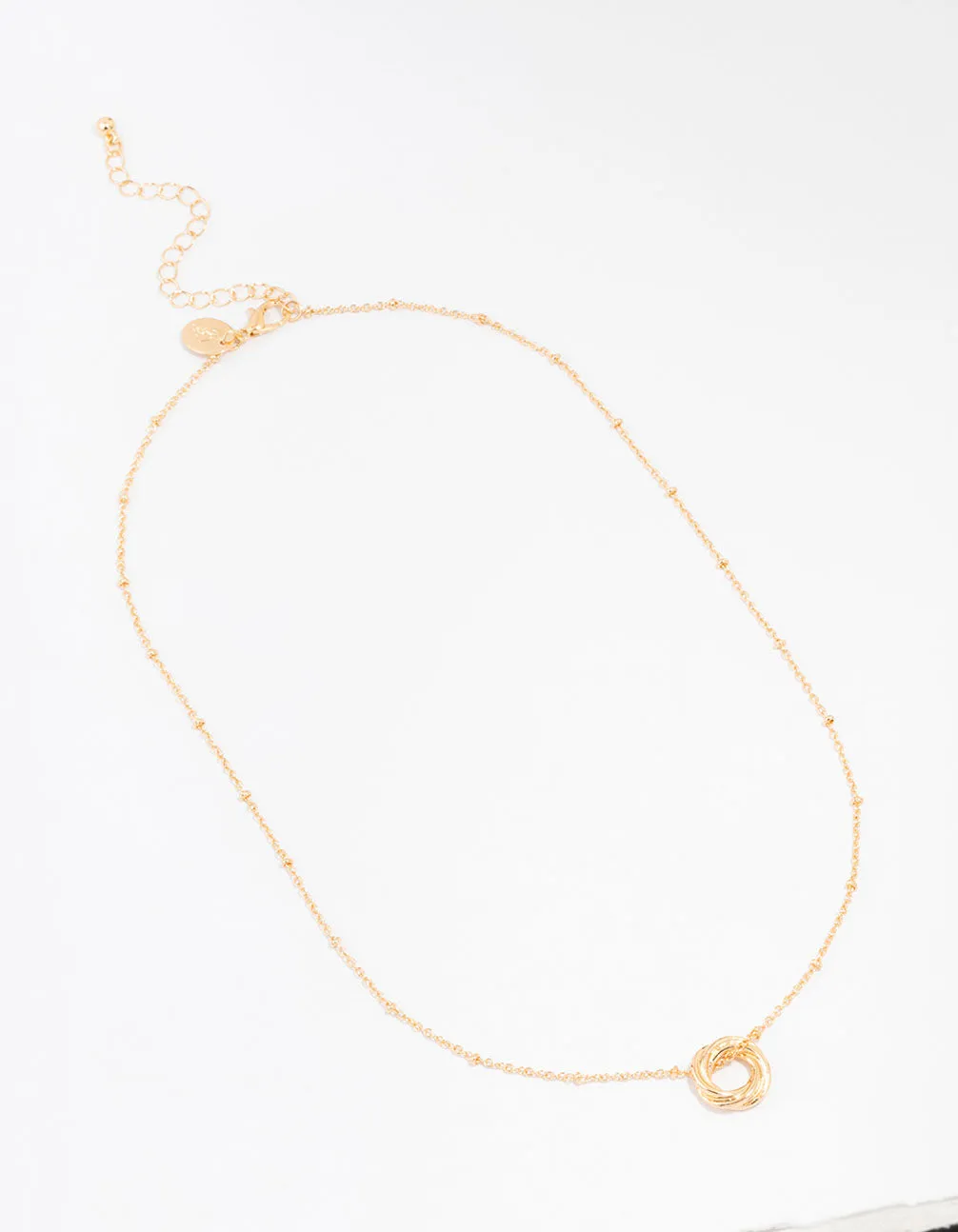 Gold Ball Chain O Ring Necklace sold by lovisa product image thumbnail 2