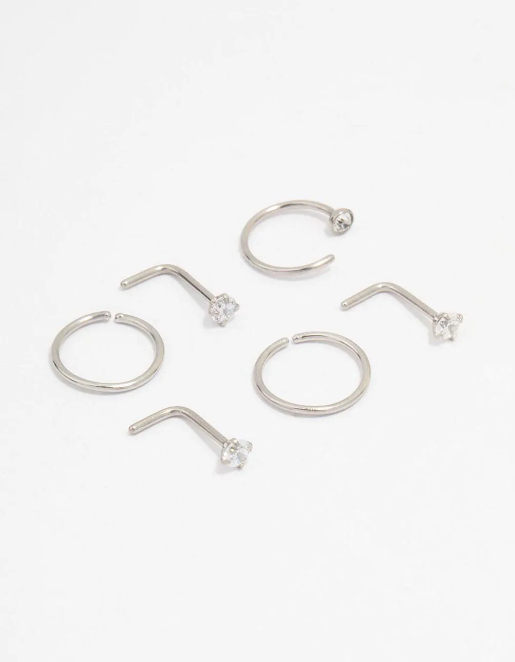 Surgical Steel Diamante Nose Piercing 6-Pack sold by lovisa