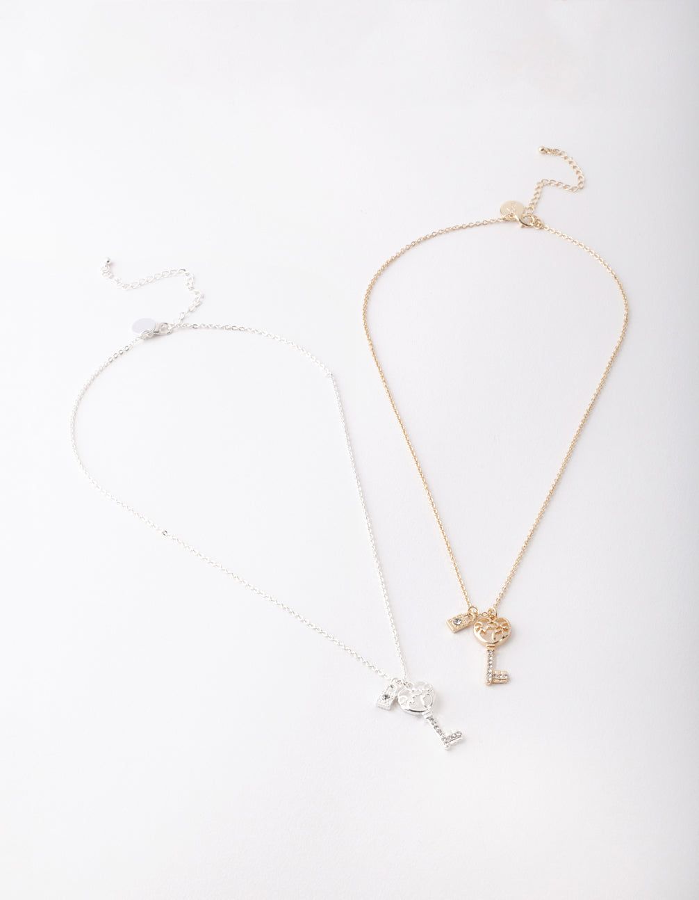 Mixed Metal Diamante Key Necklace Pack sold by lovisa product image thumbnail 3