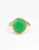 Gold Plated Round Green Statement Stone Ring sold by lovisa