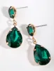 Gold Double Gem Drop Earrings sold by lovisa