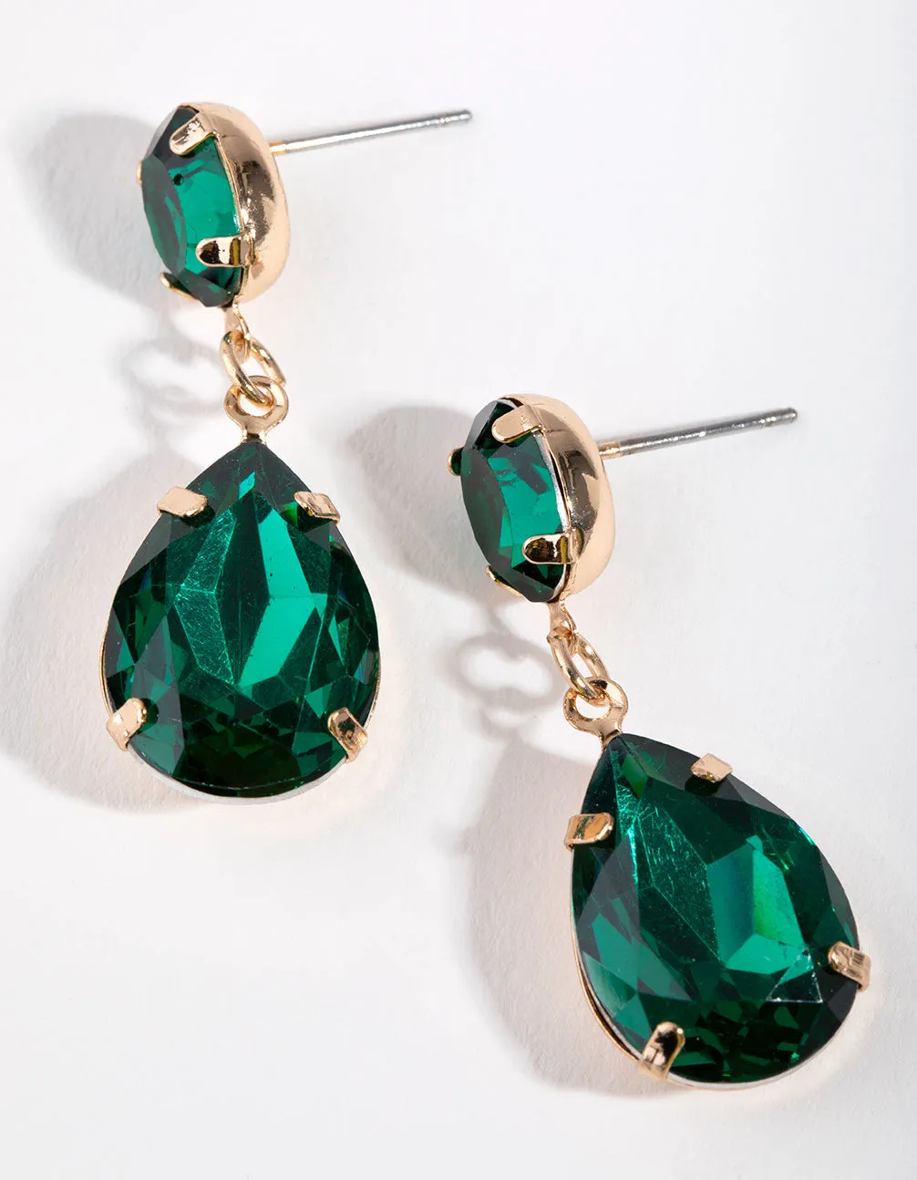 Gold Double Gem Drop Earrings sold by lovisa product image thumbnail 2