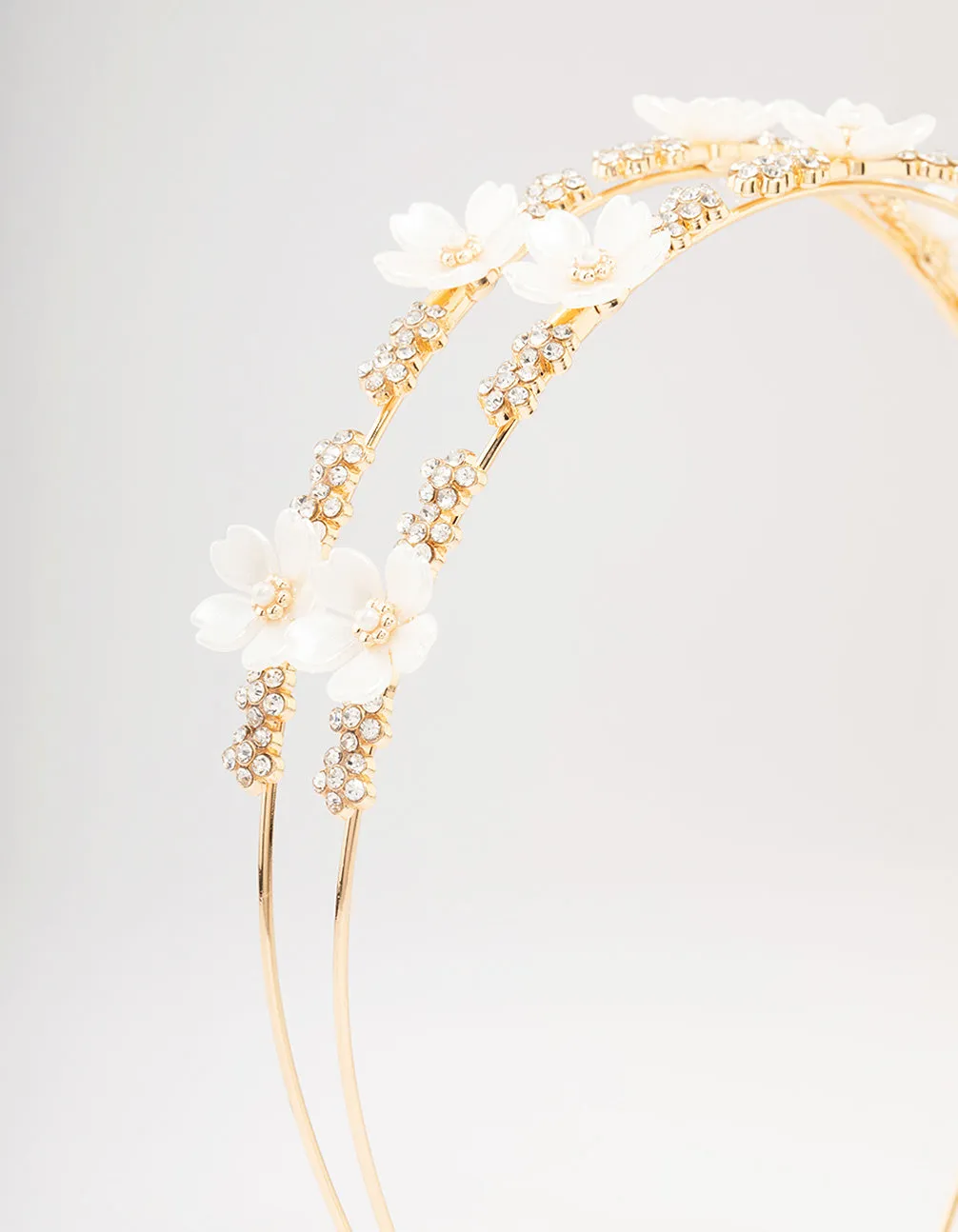 Gold Mini Crystal Flower Beaded Headband sold by lovisa product image thumbnail 2