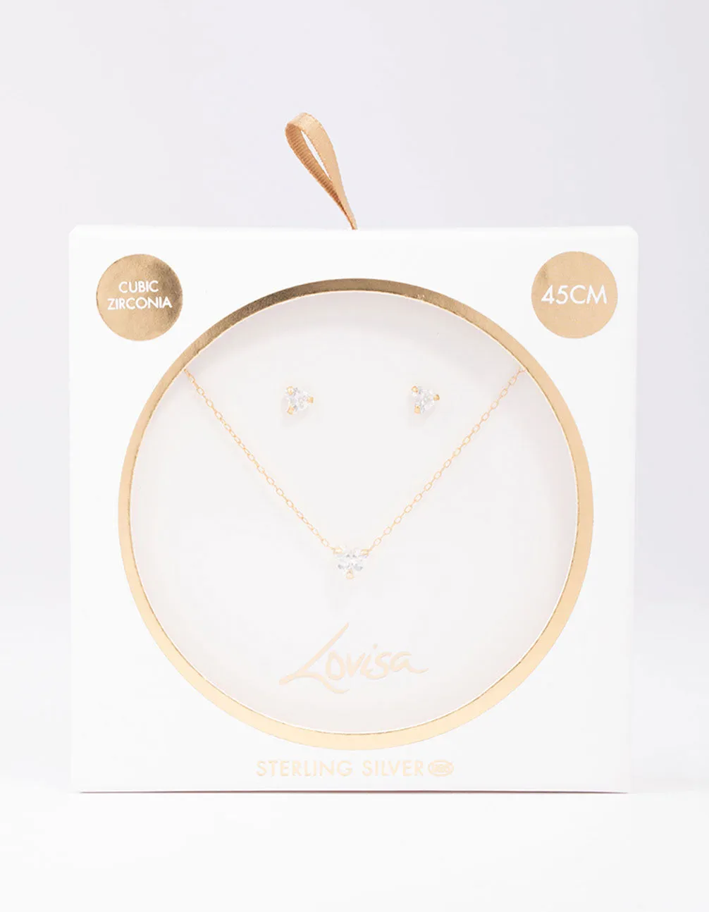 Gold Plated Sterling Silver Cubic Zirconia Heart Jewellery Set sold by lovisa product image thumbnail 2