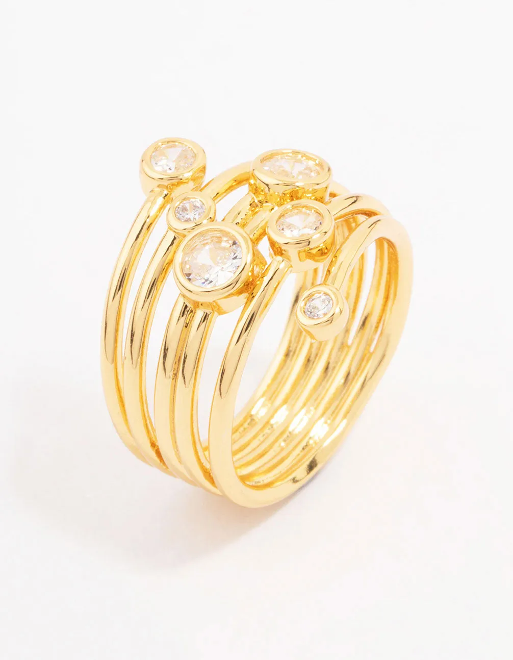 Gold Plated Bezel Layered Coil Ring sold by lovisa product image thumbnail 2
