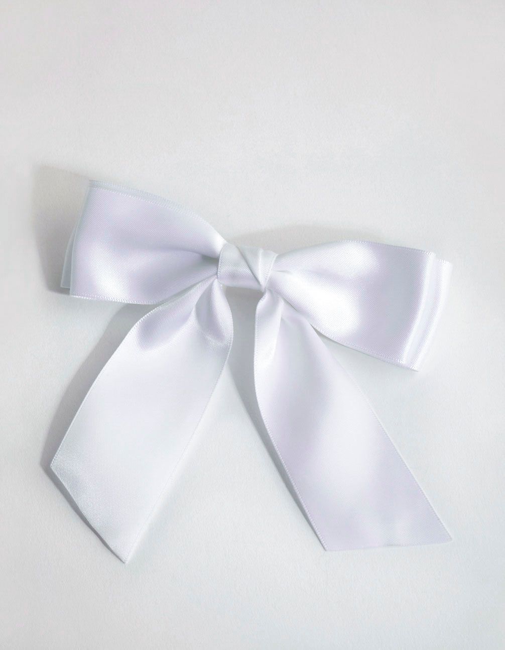 White Ribbon Bow Clip sold by lovisa