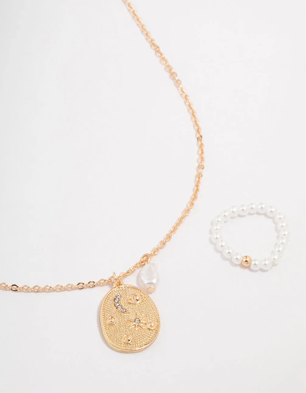 Gold Celestial Coin Jewellery Set sold by lovisa