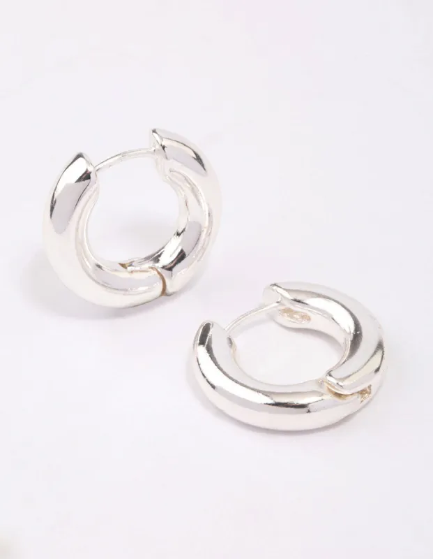Silver Plain Clicker Hoop Earrings sold by lovisa
