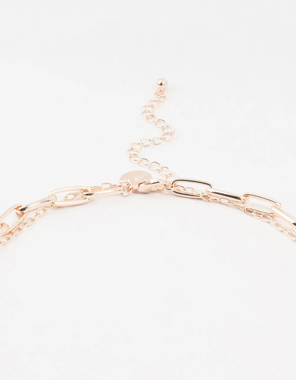 Rose Gold Diamante Medium Chain Short Necklace sold by lovisa product image thumbnail 3