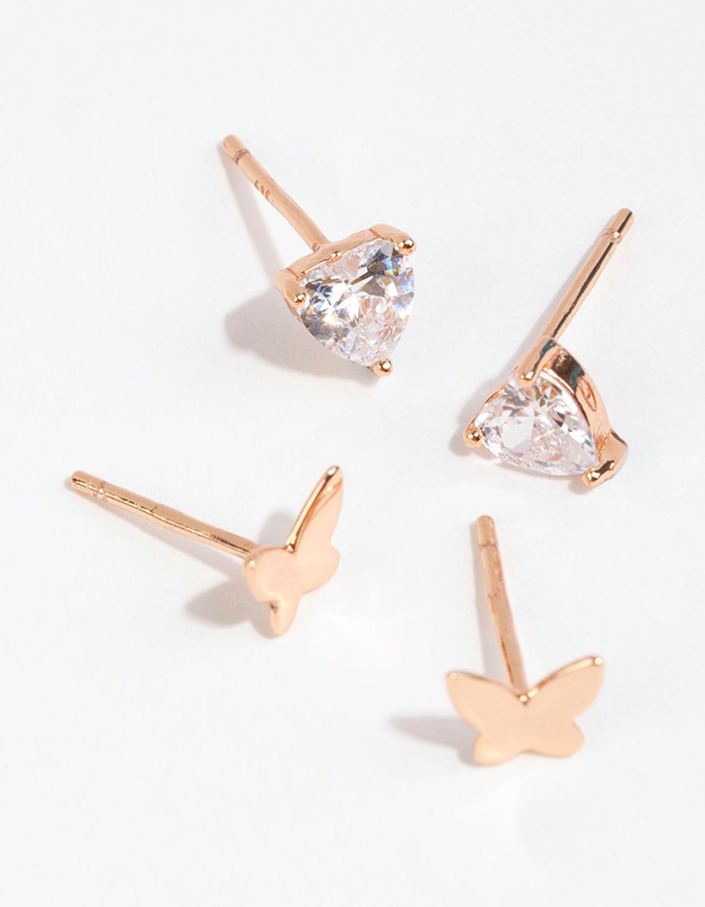 Rose Gold Plated Sterling Silver Butterfly Stud Set sold by lovisa product image thumbnail 3