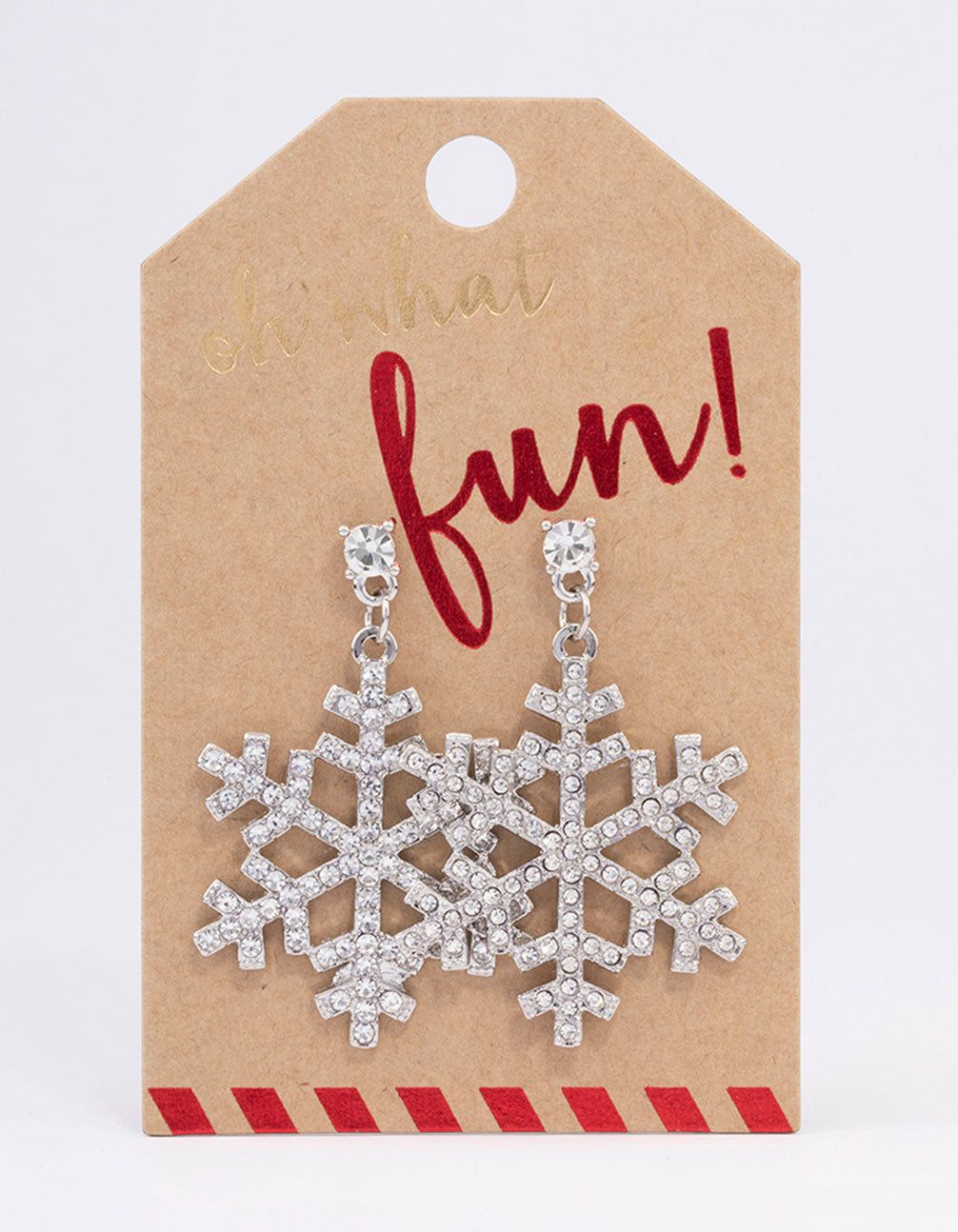 Silver Diamante Snowflake Drop Earrings sold by lovisa product image thumbnail 3