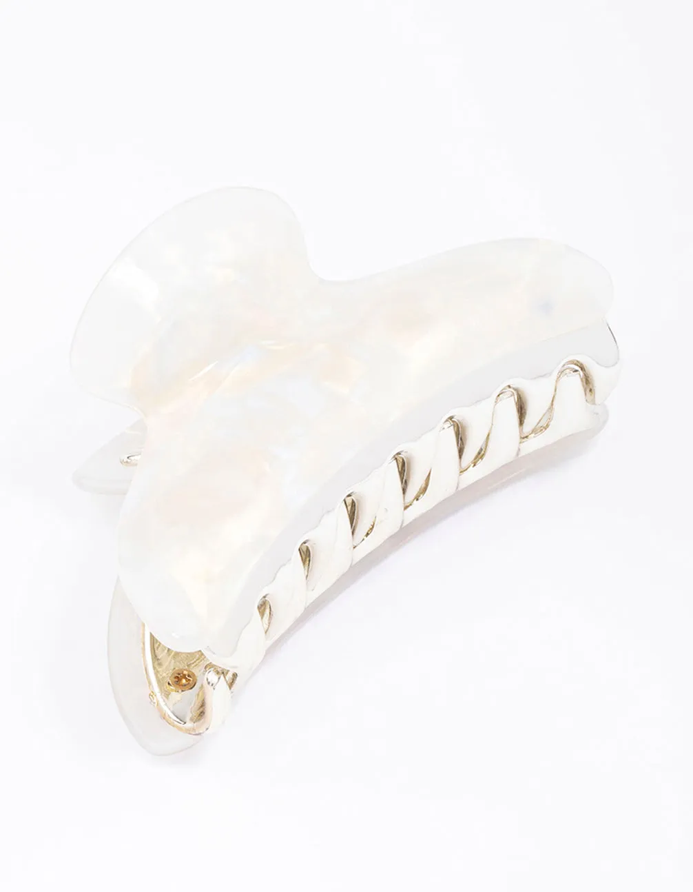 Cream Acrylic Irregular Hair Claw Clip sold by lovisa product image thumbnail 4