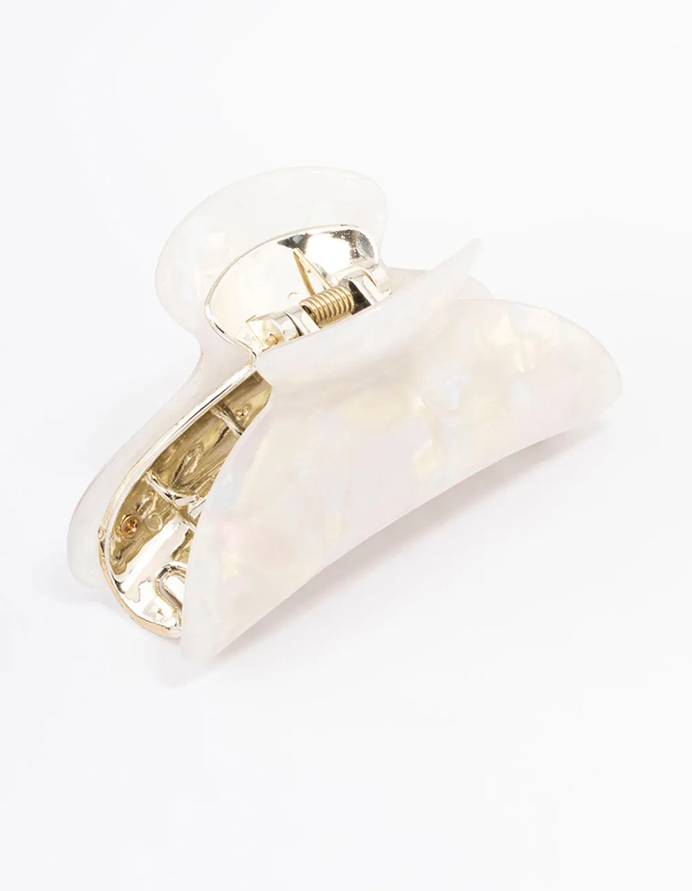 Cream Acrylic Irregular Hair Claw Clip sold by lovisa product image thumbnail 2