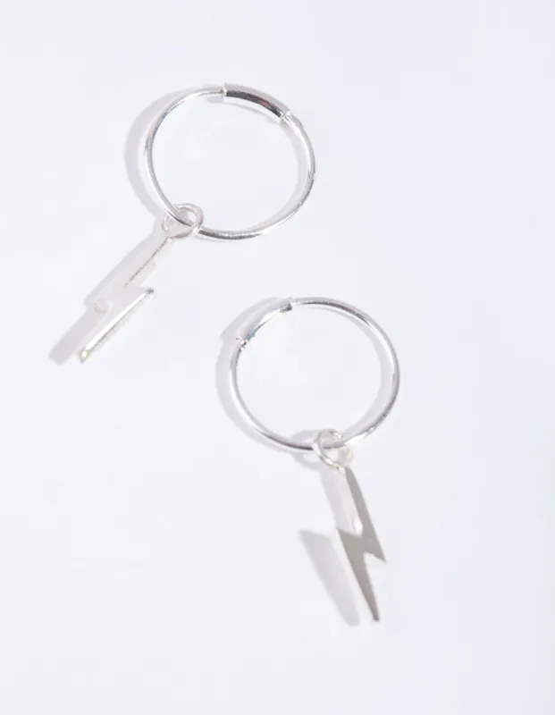 Sterling Silver Lightning Bolt Earrings sold by lovisa