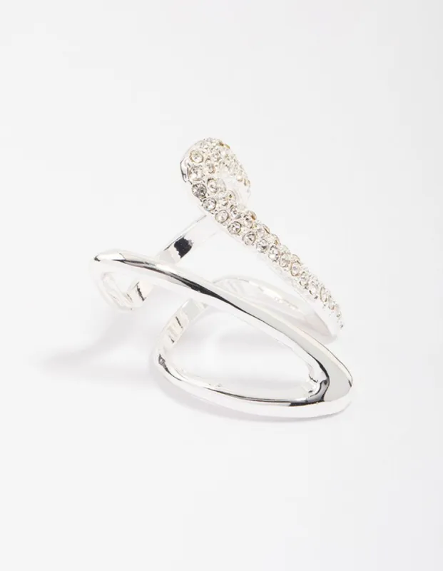 Silver Plated Bling Split Ring sold by lovisa