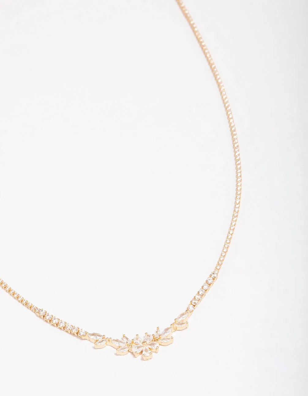 Gold Plated Dainty Cupchain Floral Necklace sold by lovisa