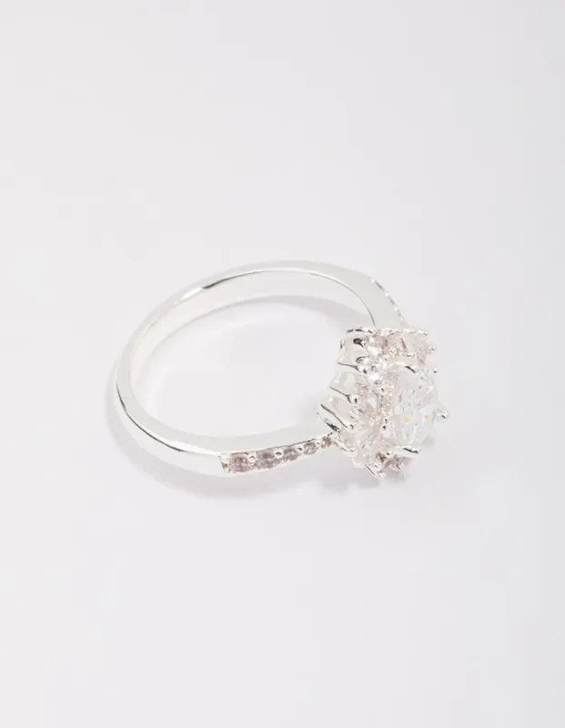 Silver Plated Regal Pear Ring sold by lovisa