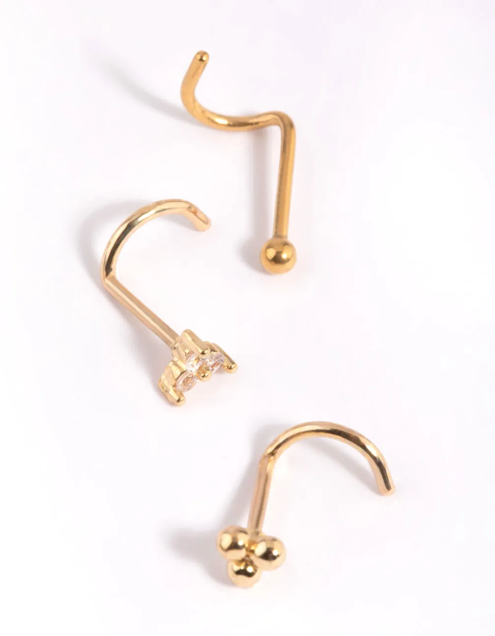 Gold Plated Surgical Steel Flower Nose Studs sold by lovisa product image thumbnail 3