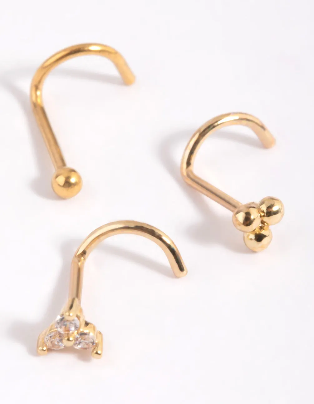 Gold Plated Surgical Steel Flower Nose Studs sold by lovisa