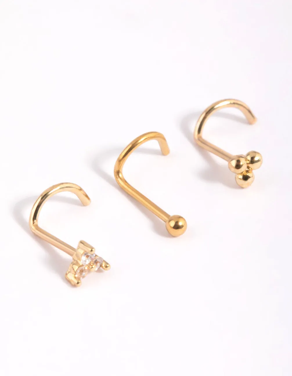 Gold Plated Surgical Steel Flower Nose Studs sold by lovisa product image thumbnail 2