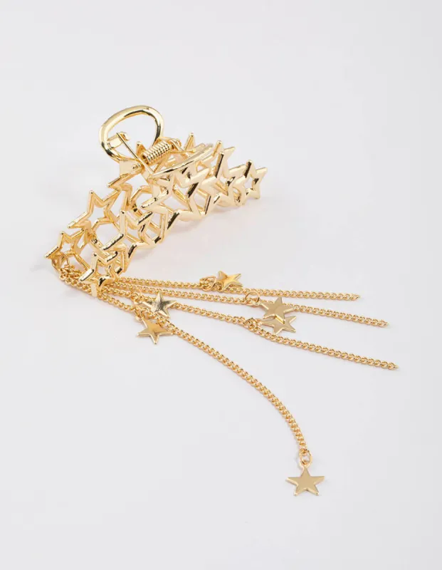Gold Shooting Star Hair Claw Clip sold by lovisa