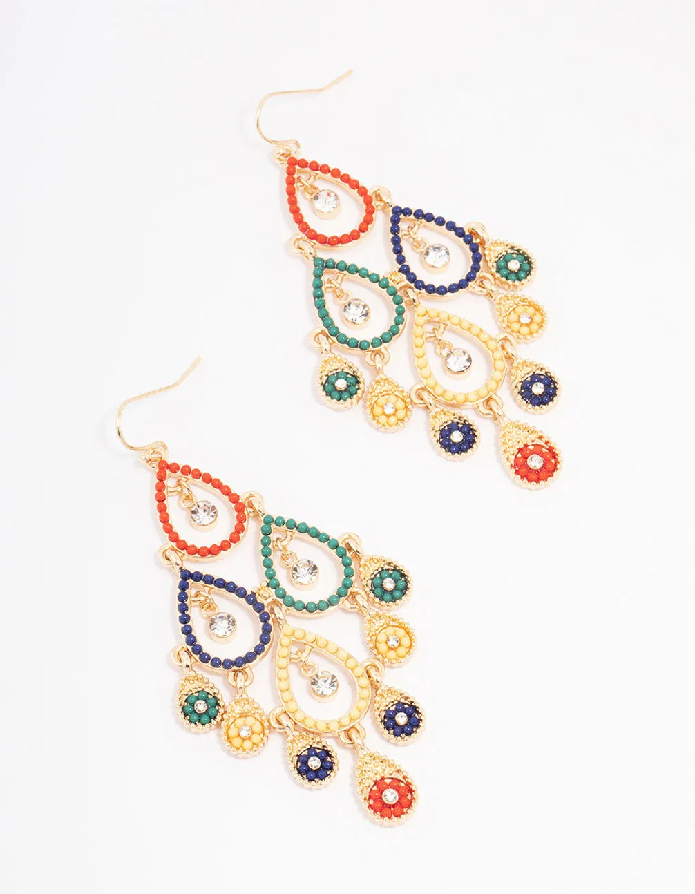 Gold Beaded Open Drop Earrings sold by lovisa