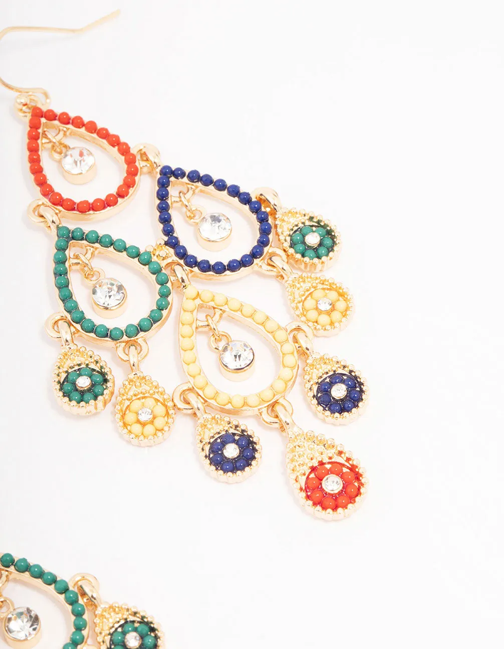 Gold Beaded Open Drop Earrings sold by lovisa product image thumbnail 3