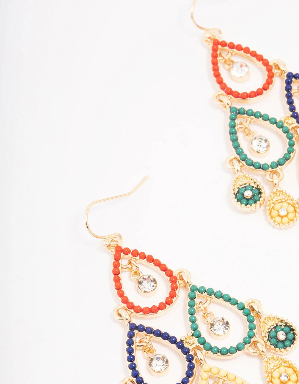 Gold Beaded Open Drop Earrings sold by lovisa product image thumbnail 2