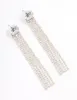 Silver Cubic Zirconia Round Cupchain Drop Earrings sold by lovisa