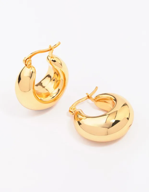 Waterproof Gold Plated Stainless Steel Full Bubble Hoop Earrings sold by lovisa