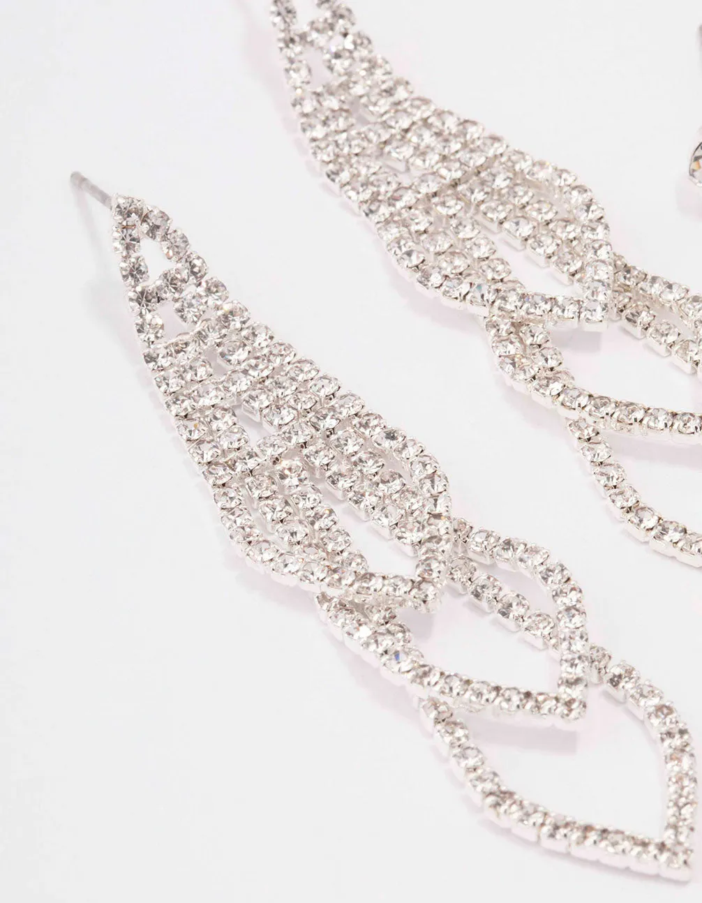 Silver Diamante Oval Earring Pack sold by lovisa product image thumbnail 2