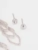 Silver Diamante Oval Earring Pack sold by lovisa