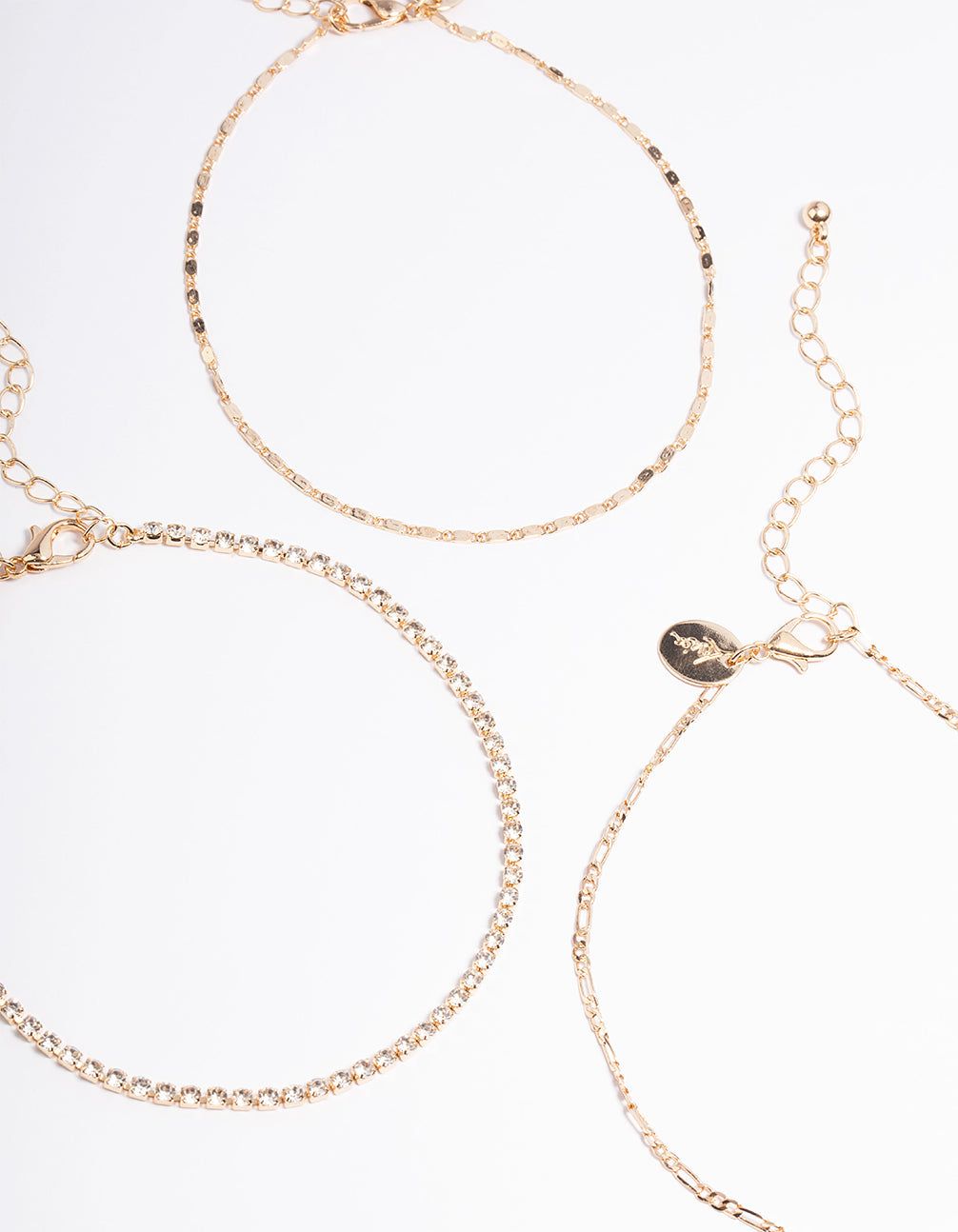 Gold Diamante Anklet 4-Pack sold by lovisa product image thumbnail 3