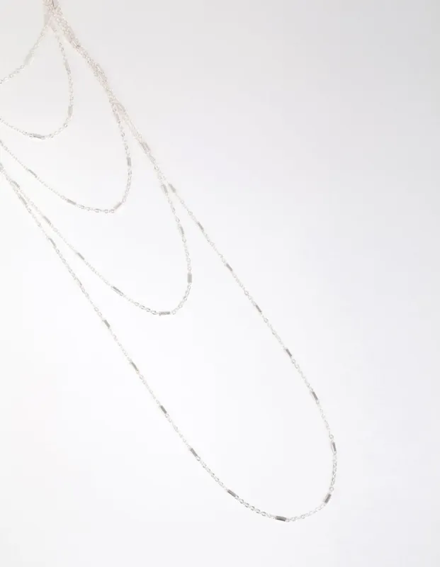 Silver Fine Chain Layered Necklace sold by lovisa
