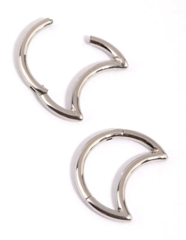 Surgical Steel Moon Sleeper Earrings sold by lovisa
