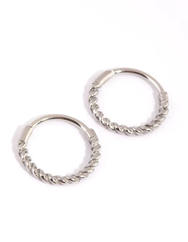 Surgical Steel Twist 8mm Sleeper Earrings sold by lovisa
