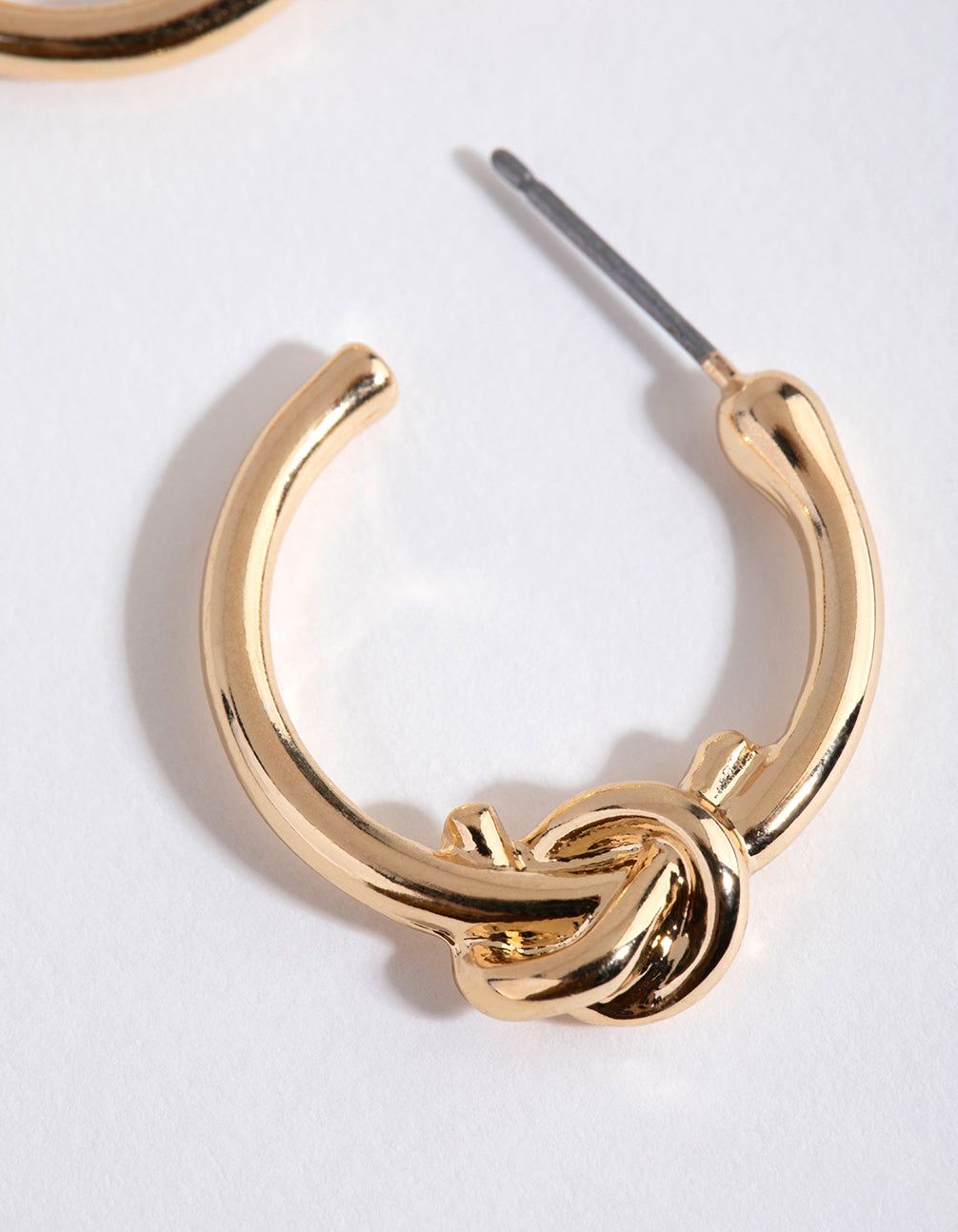 Gold Knot Detail Hoop Earrings sold by lovisa product image thumbnail 2