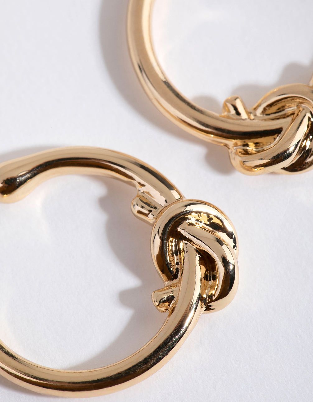 Gold Knot Detail Hoop Earrings sold by lovisa product image thumbnail 3