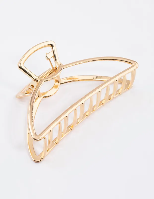 Gold Large Outline Claw Clip sold by lovisa