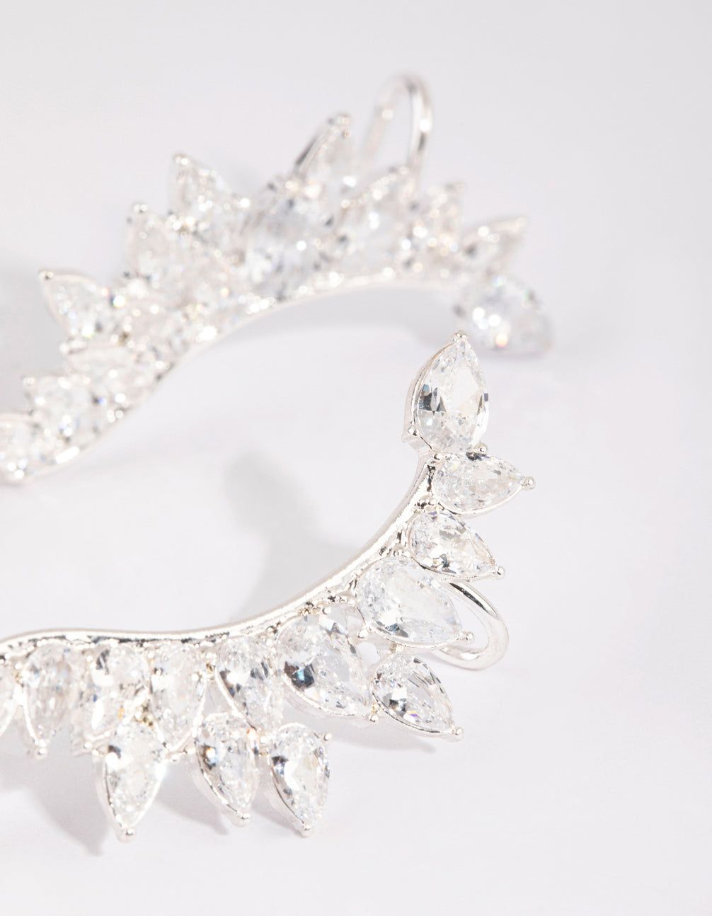 Silver Cubic Zirconia Statement Pear Cuff Earrings sold by lovisa product image thumbnail 2