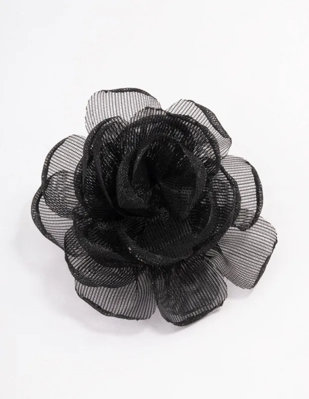 Black Fabric Small Corsage sold by lovisa