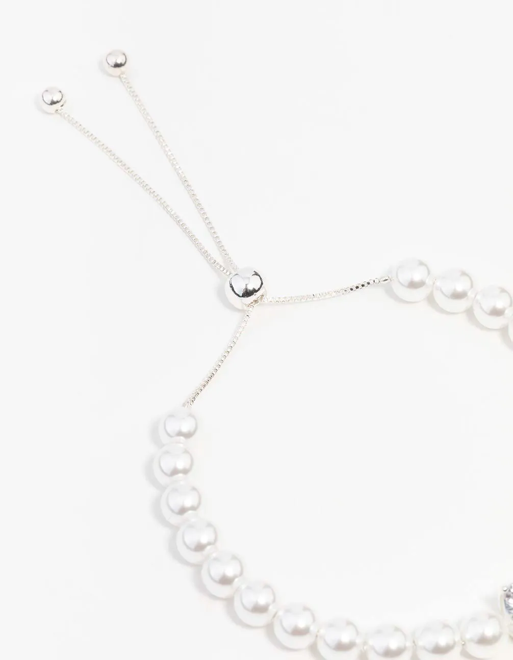 Silver Cubic Zirconia Pearl Toggle Bracelet sold by lovisa product image thumbnail 3