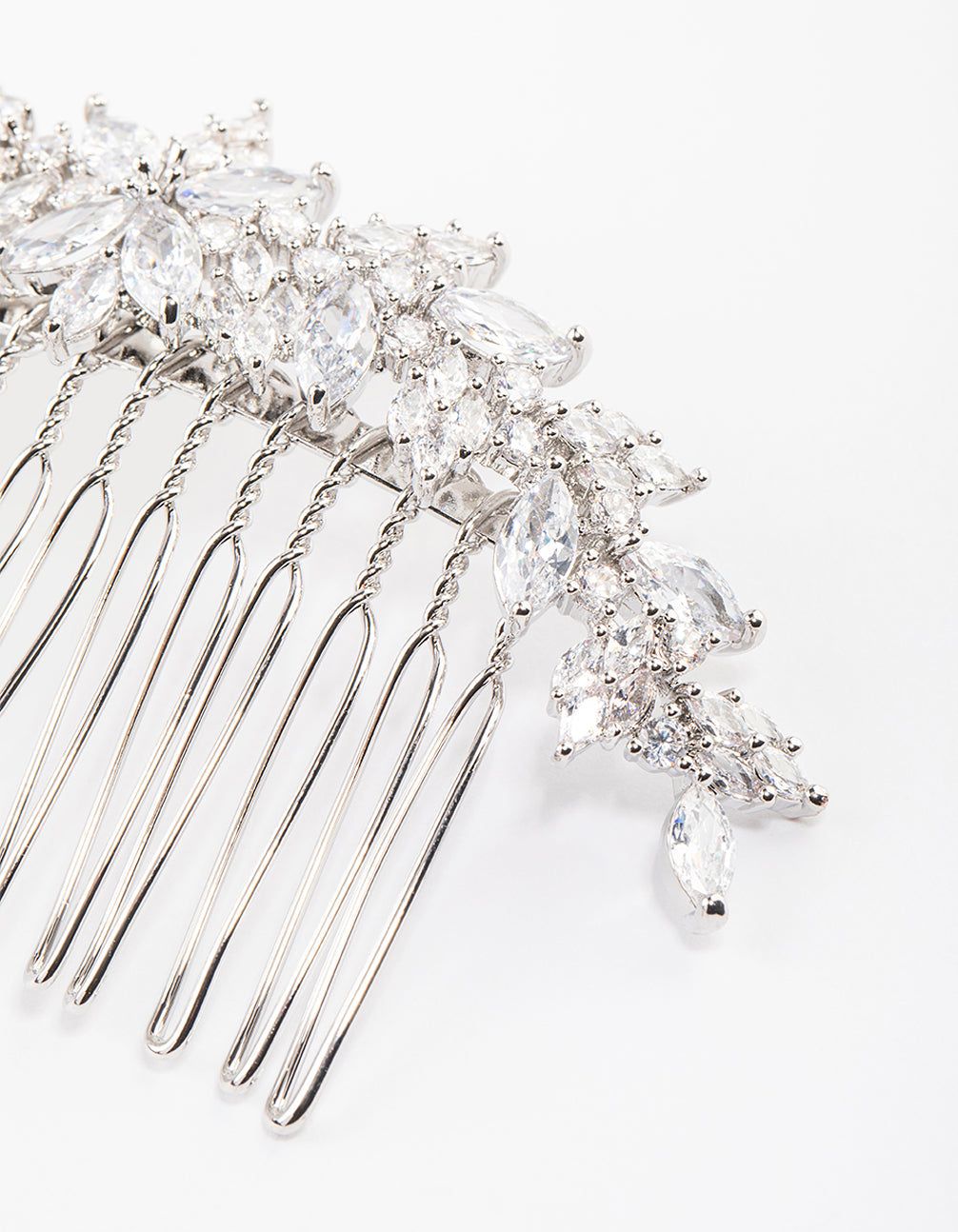 Rhodium Cubic Zirconia Floral Arch Hair Comb sold by lovisa product image thumbnail 3